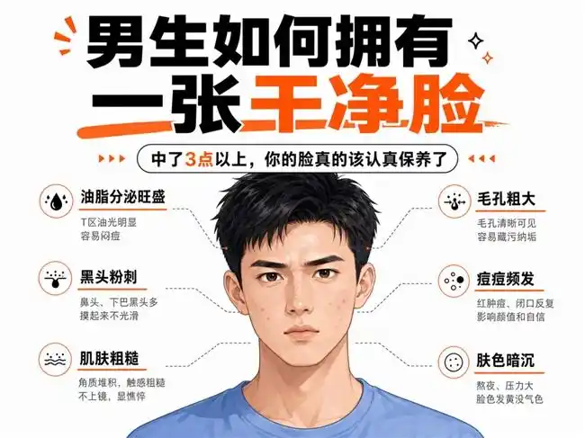 男士控油护肤品哪款长期用不紧绷?2026 精华水全维度深究,净肤锁水均衡水油